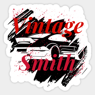 Vintage Smith Red Porsche Sticker